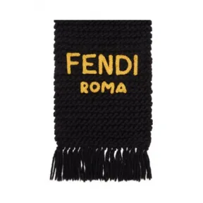 芬迪/Fendi 黑色羊毛围巾-FENDI芬迪官网 FXS124ADS9F0748-8058613051157
