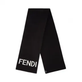 芬迪/Fendi 黑色羊毛围巾-FENDI芬迪中国官网 FXS124AI4FF0ZE7-8056867641636