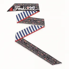 芬迪/Fendi 绑带_拼色真丝抹胸 FXT011 A2O 9F0QA1