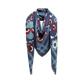 芬迪/Fendi 蓝色 WONDERS女士披肩 FXT069 8MZ F02W6