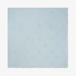芬迪/Fendi 浅蓝色桑蚕丝羊毛披巾 FXT069-ADZY-F0TY2
