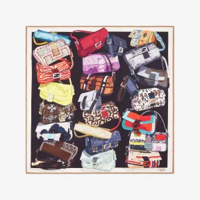 芬迪/Fendi Baguette围巾-拼色有机桑蚕丝围巾-女士围巾和丝巾 FXT091ANB4F0WB1 8056582359397