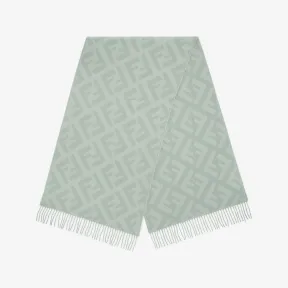 芬迪/Fendi FF围巾-薄荷绿羊绒围巾-女士围巾和丝巾 FXT260A8RSF0QC3 8054321982158