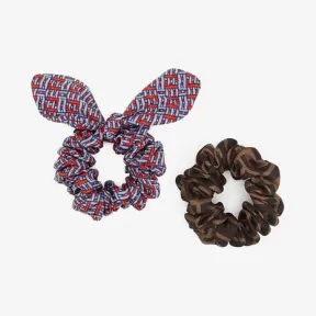 芬迪/Fendi 浅蓝色桑蚕丝松紧发带两件套 FXT268-ADNG-F0V6W