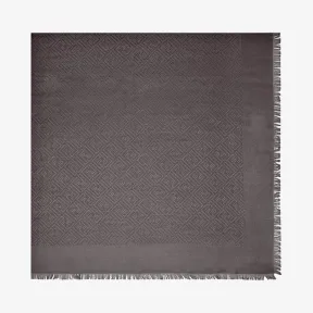 芬迪/Fendi FF披肩_灰色真丝和提花羊毛 FXT924 9EA F0XU3