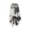 芬迪/Fendi 不对称灰黑色女士PONCHO披巾 FXX636 8MJ F0QZ1