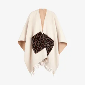 芬迪/Fendi 米色羊毛和羊绒斗篷 FXX707A9VRF0NH8