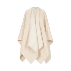 芬迪/Fendi 米色羊毛和桑蚕丝斗篷-FENDI芬迪官网 FXX713AEP1F0QG1-8058613337299