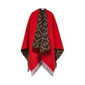 芬迪/Fendi FF经典图案羊毛与羊绒斗篷 FXX715AEOWF0ZC3