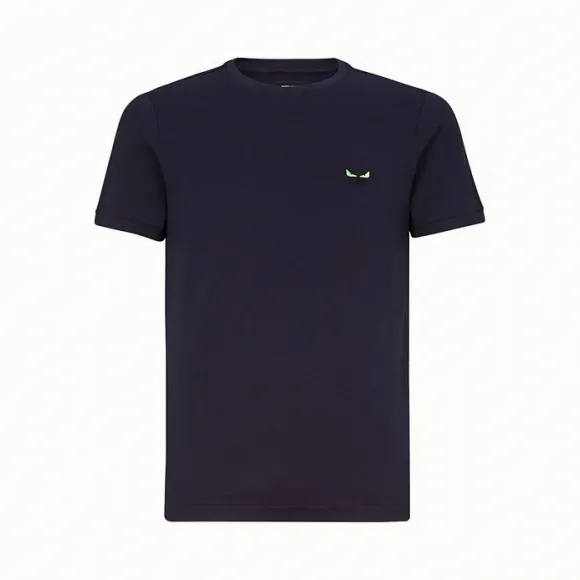 芬迪/Fendi T恤_蓝色棉针织T恤 FY0894 A87 5F03LQ