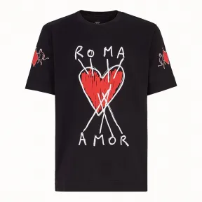 芬迪/Fendi T恤_黑色棉质T恤 FY0936 A6Z NF0QA1