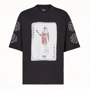 芬迪/Fendi T恤_黑色棉质T恤 FY0936 A6Z PF0QA1