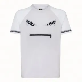芬迪/Fendi T恤_白色棉针织T恤 FY0947 A65 LF0QU7