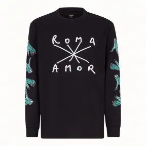 芬迪/Fendi T恤_黑色棉质T恤 FY0971 A6Z MF0QA1