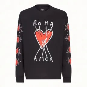 芬迪/Fendi T 恤_黑色棉质T恤 FY0971 A6Z NF0QA1