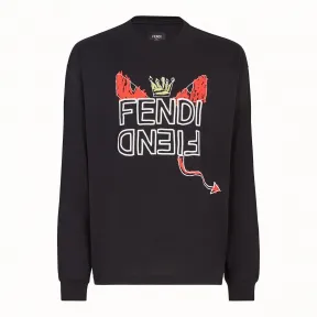 芬迪/Fendi T 恤_黑色棉质T恤 FY0971 A6Z OF0QA1