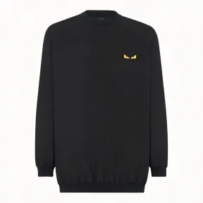 芬迪/Fendi 运动衫_黑色棉质运动衫 FY0976 A77 5F0QA1