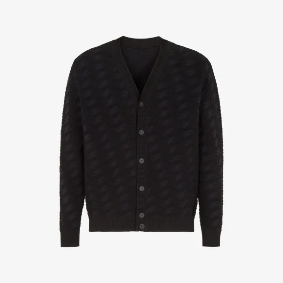 芬迪/Fendi 开衫-黑色人造丝开衫-男士针织衫 FZC491AMBUF0QA1 8056582363035