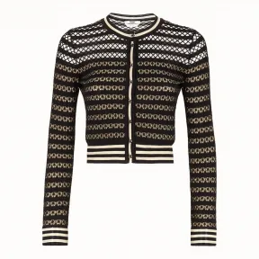 芬迪/Fendi 开衫_黑色真丝开衫 FZC601 A61 NF0GME