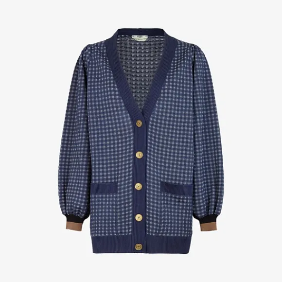 芬迪/Fendi Vichy桑蚕丝开衫 FZC837AD5VF1BGW