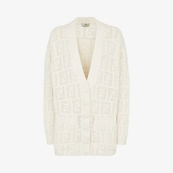 芬迪/Fendi 白色棉质开衫 FZC866-AF4T-F0ZNM