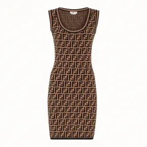 芬迪/Fendi 短款连衣裙_拼色布料迷你连衣裙 FZD751 A5Q GF118W