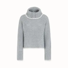 芬迪/Fendi 毛衣_灰色羊绒毛衣 FZY830 A8K NF16WQ