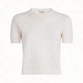 芬迪/Fendi 毛衣_白色棉质毛衣 FZY840 A8K KF0ZNM