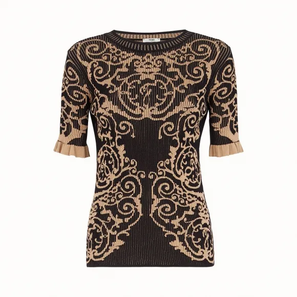 芬迪/Fendi 毛衣_黑色布料毛衣 FZY847 A8U RF0GME