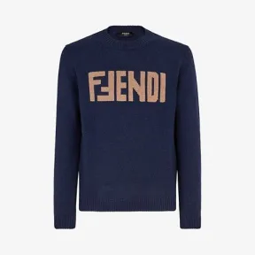芬迪/Fendi 套头衫_蓝色羊绒毛衣 FZZ373 A65 BF0UV6