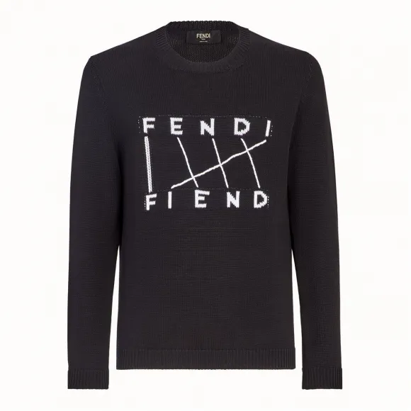 芬迪/Fendi 套头衫_黑色棉质毛衣 FZZ456 A73 EF0QA1