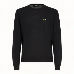 芬迪/Fendi 套头衫_黑色羊毛毛衣 FZZ470 A8B 2F0QA1