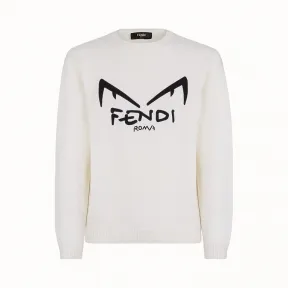 芬迪/Fendi 套头衫_白色羊毛毛衣 FZZ477 A8B GF01LZ