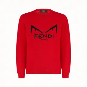 芬迪/Fendi 套头衫_红色羊毛毛衣 FZZ477 A8B GF17G8