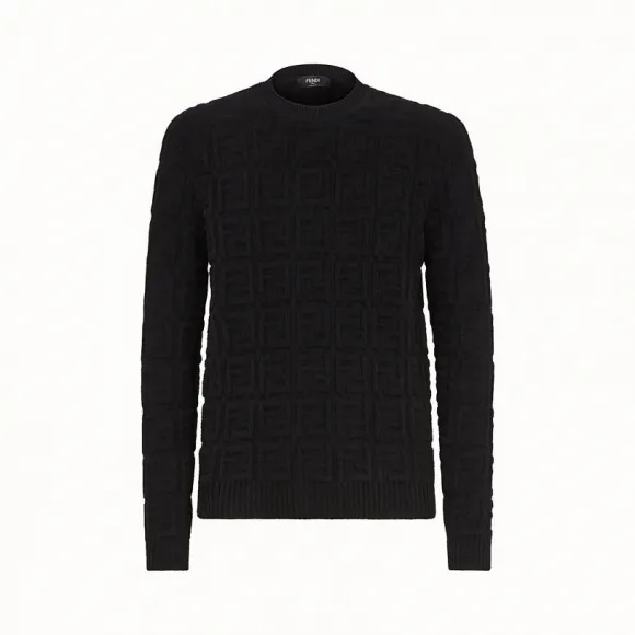 芬迪/Fendi 套头衫_黑色布料毛衣 FZZ478 A8B HF0QA1