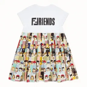 芬迪/Fendi 连衣裙_拼色针织和府绸连衣裙 JFB235 7AJ F0VU8