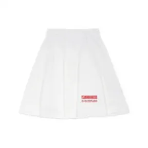 芬迪/Fendi 儿童半身裙 - Fendiness系列白色抓绒儿童迷你裙 JFE0895V0F0TU9