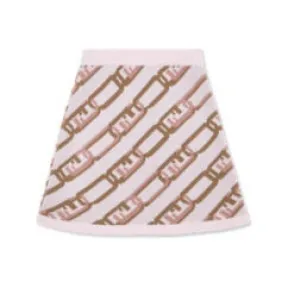 芬迪/Fendi 儿童针织迷你短裙 拼色 JFG109ALNBF1IZH