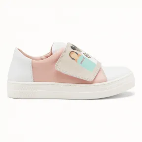 芬迪/Fendi 女生运动鞋_粉红色皮质儿童运动鞋 JFR269 A63 1F15TK