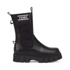 芬迪/Fendi 黑色皮革儿童机车靴-儿童机车靴-FENDI芬迪中国官网 JFR338AC7JF07LV-8056867047049