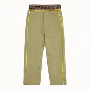 芬迪/Fendi 长裤_卡其色抓绒长裤 JMF170 5V0 F15A1