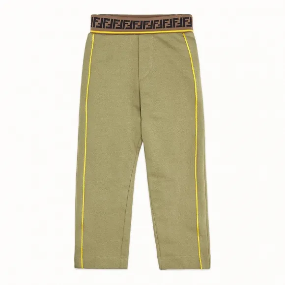 芬迪/Fendi 长裤_卡其色抓绒长裤 JMF170 5V0 F15A1