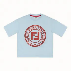 芬迪/Fendi T 恤_浅蓝色棉质 T 恤 JMI218 7AJ F0B93