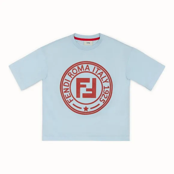 芬迪/Fendi T 恤_浅蓝色棉质 T 恤 JMI218 7AJ F0B93