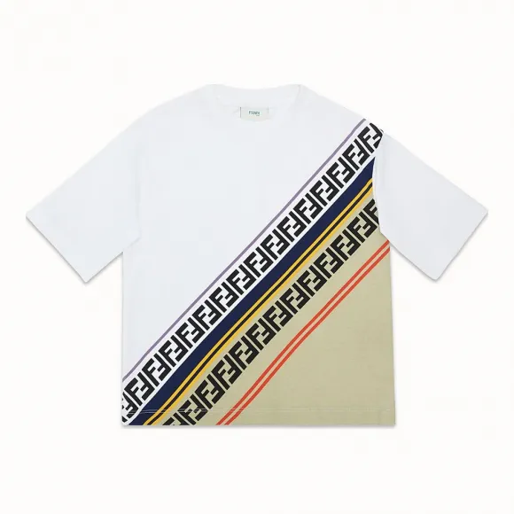 芬迪/Fendi FF T恤_拼色针织T恤 JMI245 7AJ F0VU8