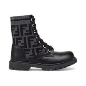 芬迪/Fendi 黑色皮革儿童机车靴-儿童机车靴-FENDI芬迪中国官网 JMR382AEGPF1D0I-8056867059202