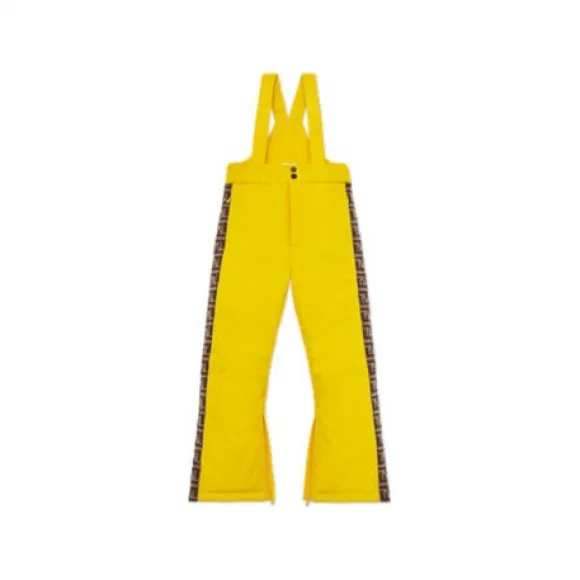 芬迪/Fendi 儿童滑雪服 - 带徽标黄色尼龙滑雪服 JUF072AG2HF0RY3