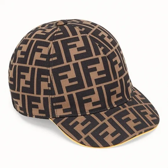 芬迪/Fendi 中性棒球帽_烟草色帆布棒球帽 JUP004 A6O CF0WF0