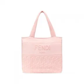 芬迪/Fendi 毛巾布沙滩巾手袋 - 可变成手袋的带标识粉红色毛巾布沙滩巾 JUS020AIP2F0QD1