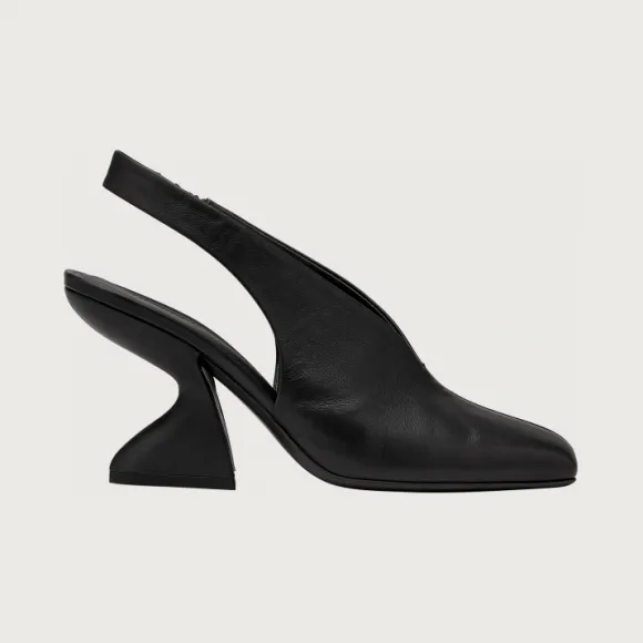 菲拉格慕/Salvatore Ferragamo 雕塑感鞋跟露跟鞋 01B386-743744-743744